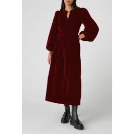 Aurelia Velvet Dress Red | Sustainable Clothing | Bamford | Bamford