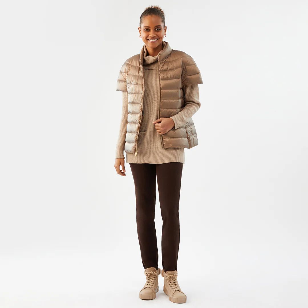 Short Sleeve Quilted Down Puffer Vest | Martha