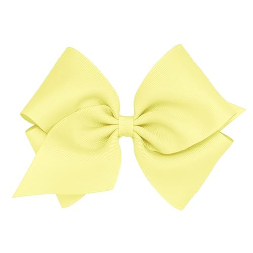 Wee Ones Girls' Mini King Grosgrain Hair Bow, Light Yellow, Mini King | Amazon (US)
