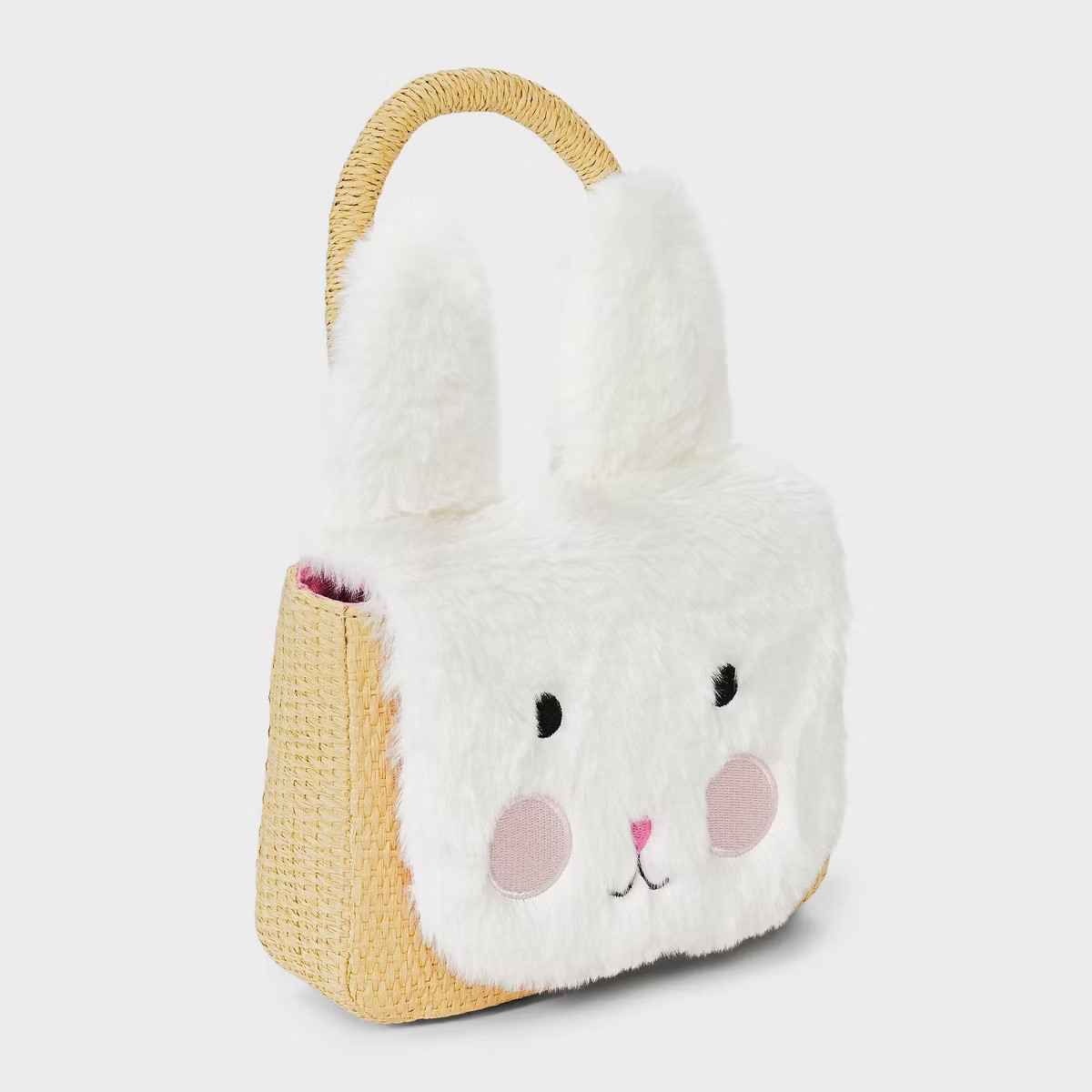 Toddler Bunny Paper Straw Tote Handbag - Cat & Jack™ Off-White | Target