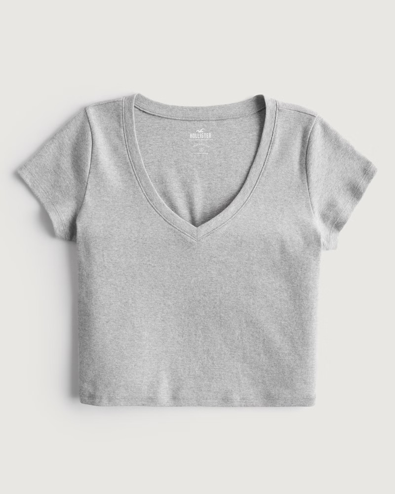 Girls V-Neck Baby Tee from Hollister | Hollister (US)