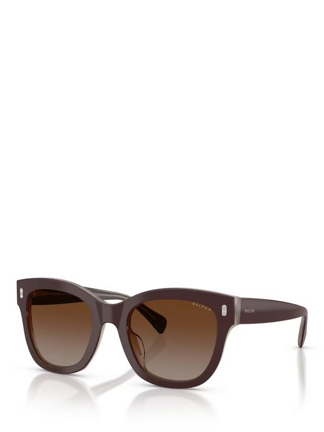 Ralph Lauren RA5301 Women's Polarised Oval Sunglasses, Brown | John Lewis (UK)