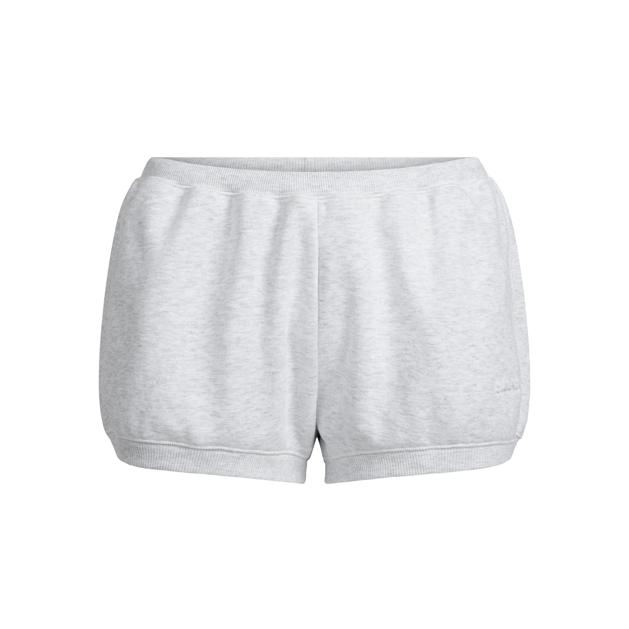 COTTON FLEECE BUBBLE HEM SHORT | LIGHT HEATHER GREY | SKIMS | SKIMS (US)