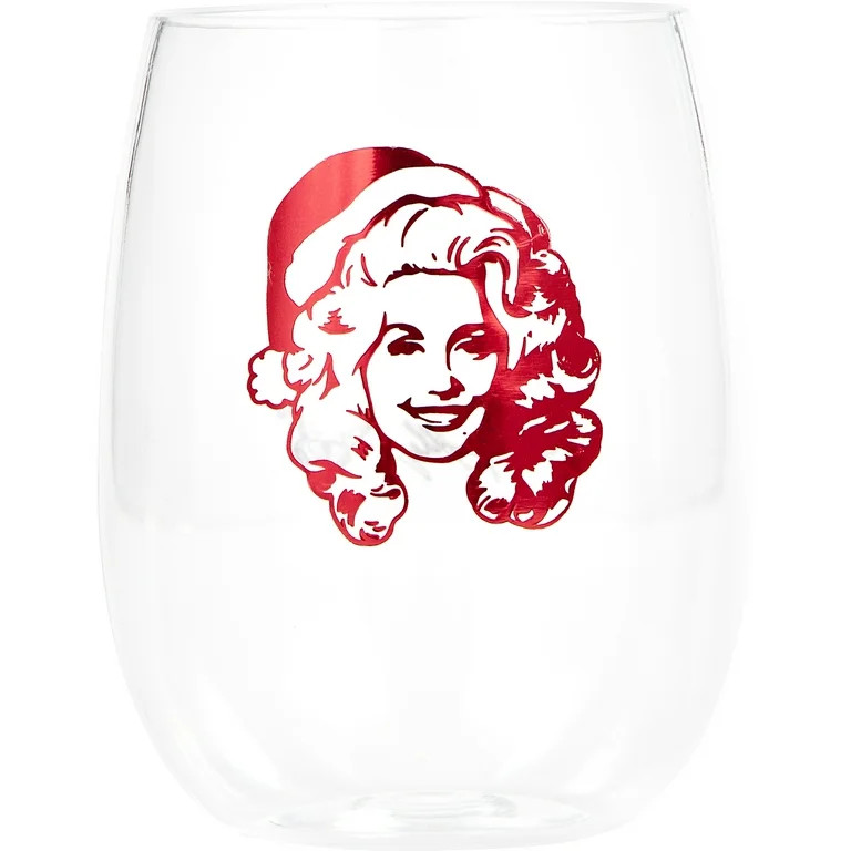 Dolly Parton Christmas Stemless Acrylic Wine Glass 17 Ounces - Walmart.com | Walmart (US)
