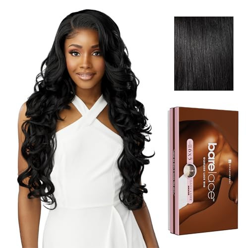 Sensationnel Bare Lace 6X5 Lacewig - Unit 4 Lacefrontal Glueless Synthetic 180 Degree Preplucked Hairline (1 JETBLACK) | Amazon (US)