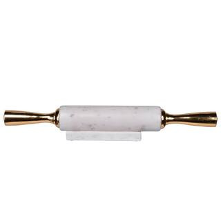A&B Home White, Gold Rolling Pin 43079 - The Home Depot | The Home Depot