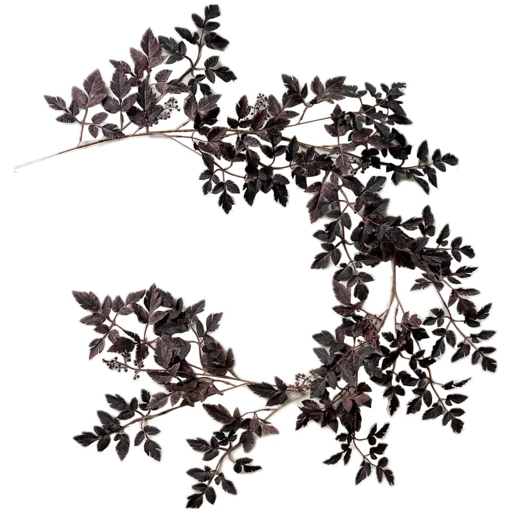 Artificial Plum Cimicifuga Seeded Garland Vine 6Ft Cimicifuga Ramosa Leaf Plant for Halloween Fir... | Amazon (US)