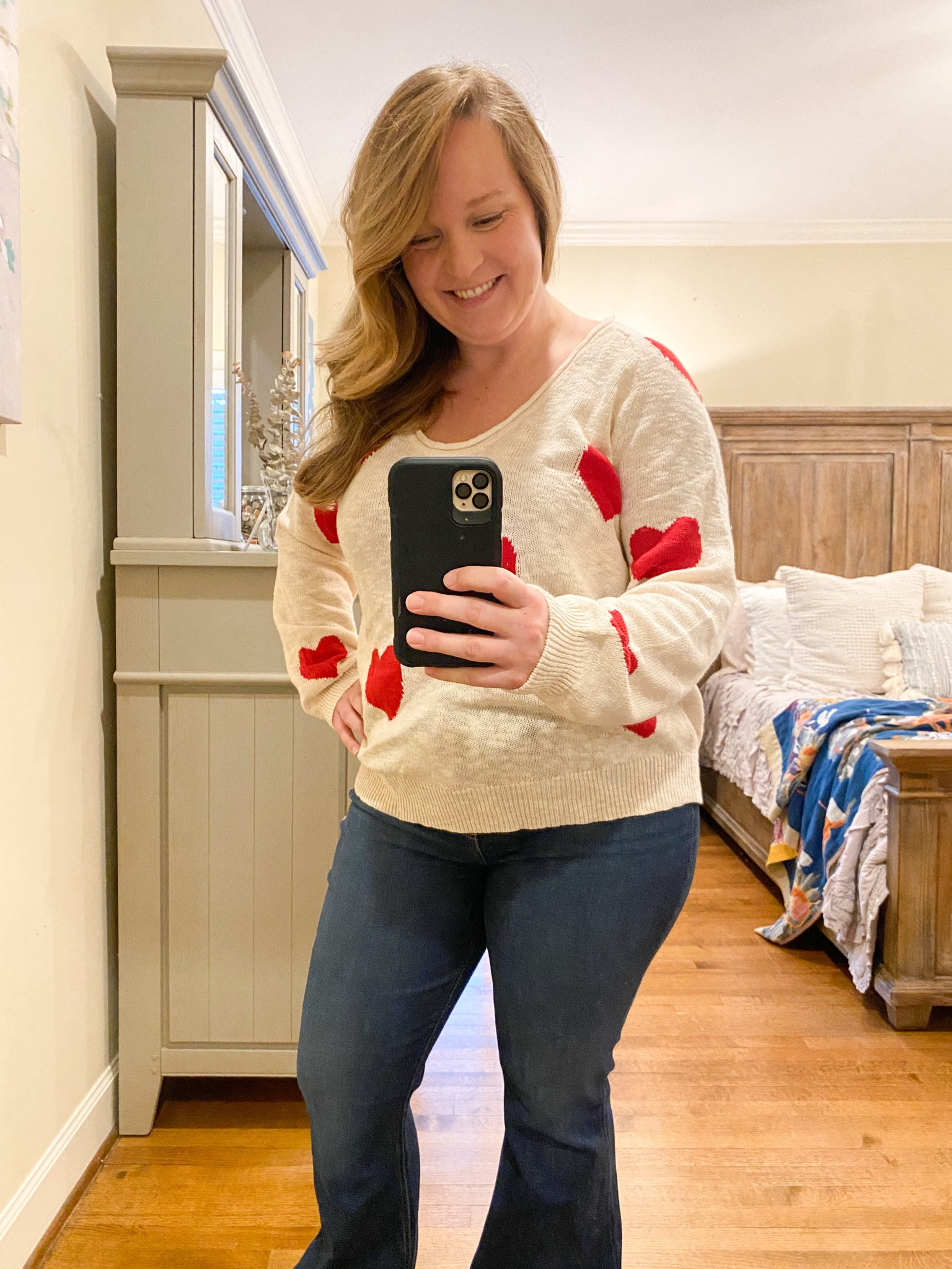 Valentine’s sweater options. The two linked below are thin & great for layering. The sweater with the large heart is thick and I’m not able to link it 🫤 it is not a brand that works with LTK, but it is from Sundance. You can search their site for heart sweater and it comes up. ❤️ 

#LTKSeasonal #LTKmidsize #LTKhome