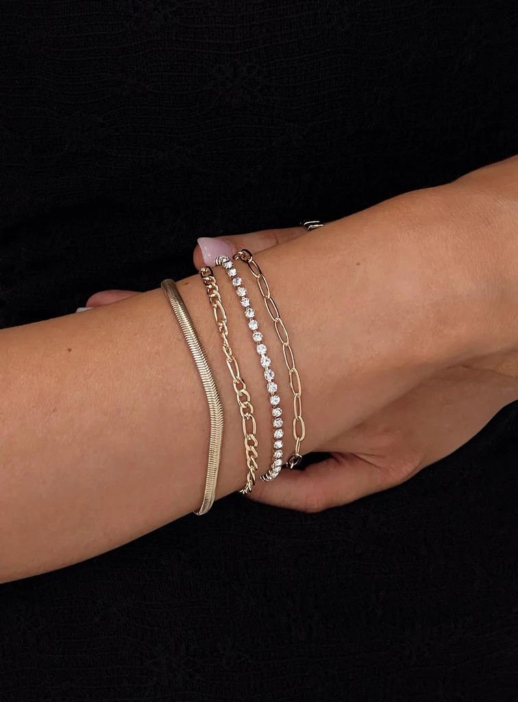 Esmerie Bracelet Set Gold | Princess Polly AU