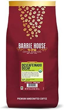 Barrie House Descafeinado Decaf Whole Bean Coffee | Fair Trade Organic Certified | Medium Roast | Cr | Amazon (US)