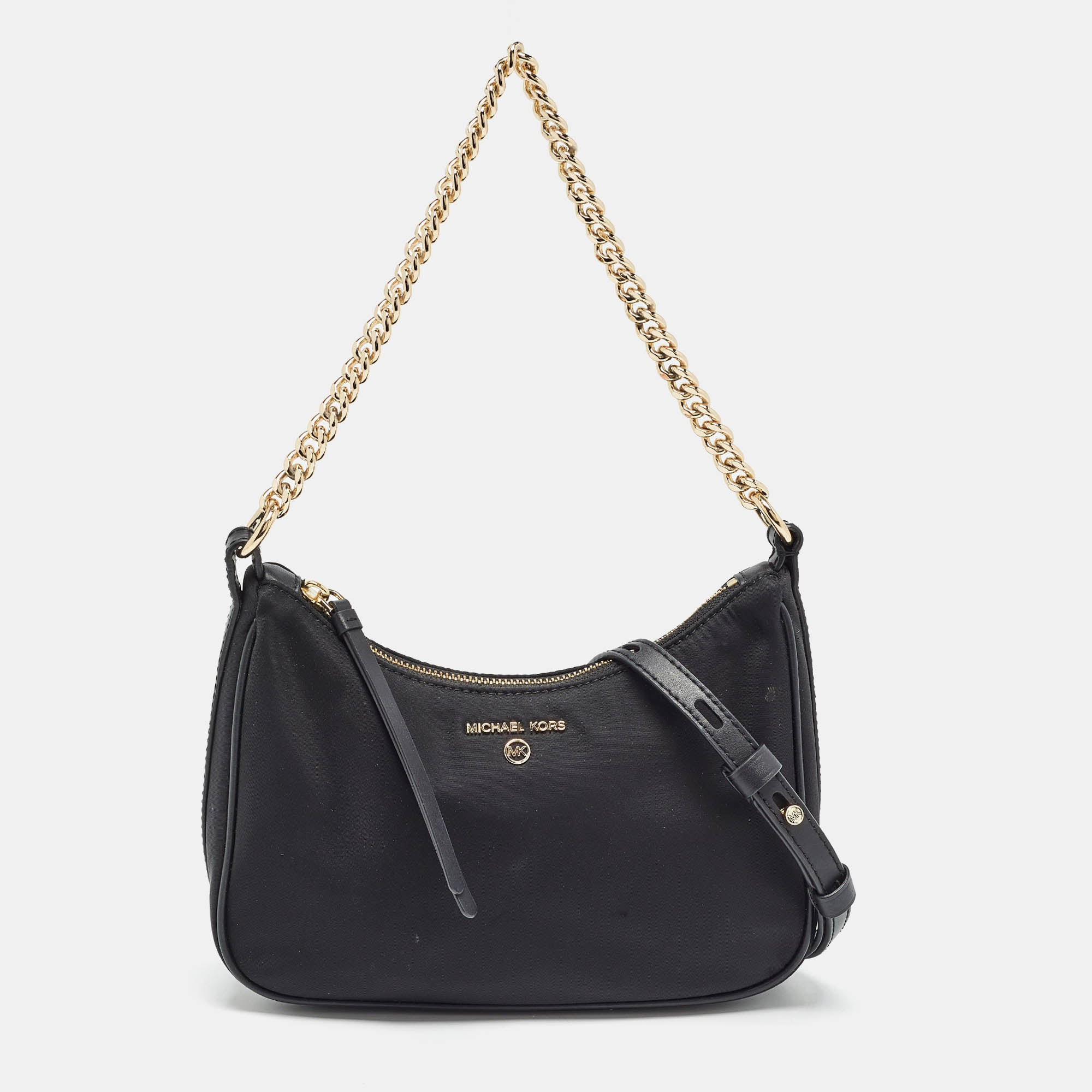 Michael Kors Black Nylon And Leather Gabardine Crossbody Bag | Shop Simon
