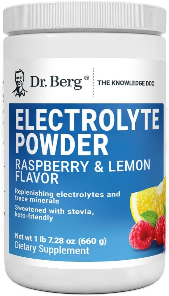 Dr. Berg Hydration Keto Electrolyte Powder - Enhanced w/ 1,000mg of Potassium & Real Pink Himalay... | Amazon (US)