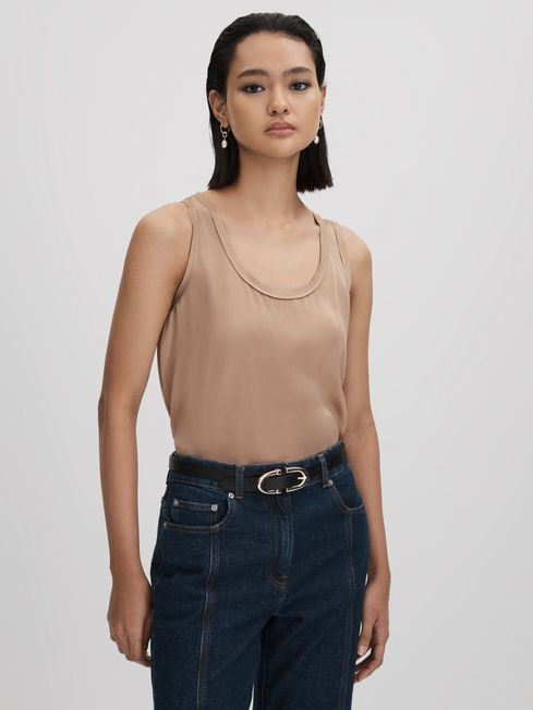 Riley
                Silk Front Vest | Reiss UK