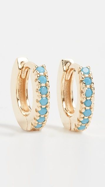 Turquoise Huggie Earrings | Shopbop