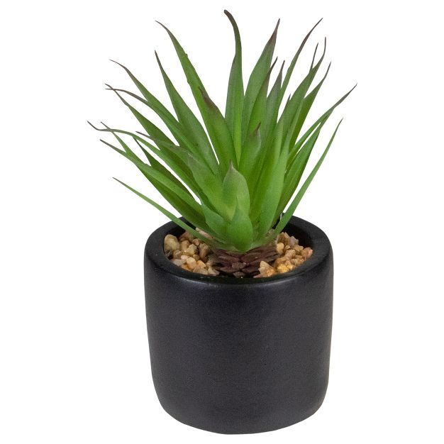 Northlight 7" Green Artificial Sword Grass in Black Pot | Target