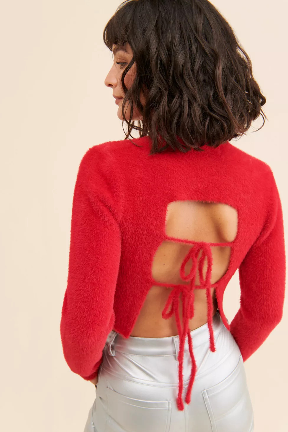 4SI3NNA Turtleneck Open-Back Sweater | Urban Outfitters (US and RoW)