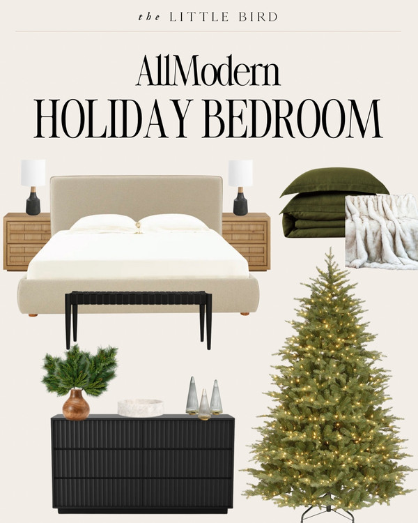 Create a cozy holiday retreat with these bedroom essentials from AllModern.