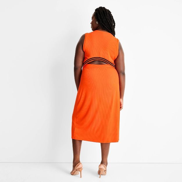 Women's Sleeveless Ribbed Cut Out Back A-Line Dress - Future Collective™ with Kahlana Barfield ... | Target