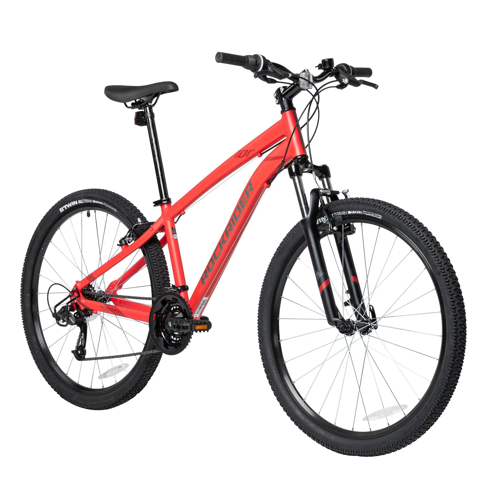 Decathlon Rockrider ST100, 21 Speed Mountain Bike, 27.5", Unisex, Red, Small | Walmart (US)