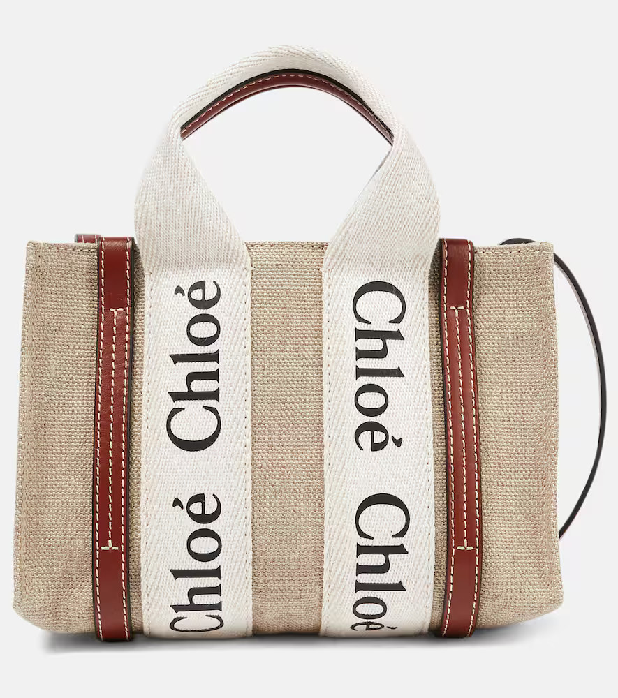 ChloÃ© Woody Mini canvas tote bag | Mytheresa (US/CA)