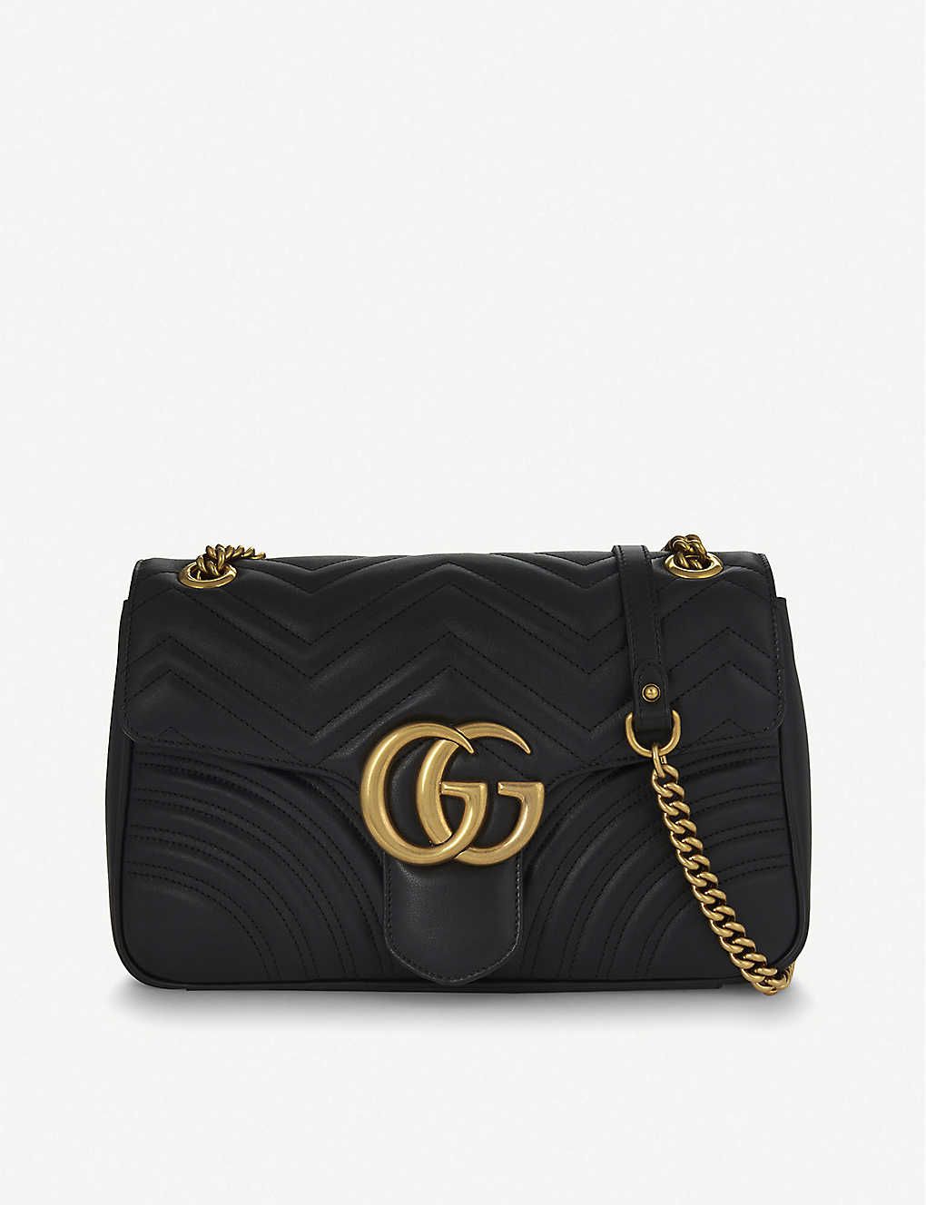 GG Marmont medium leather shoulder bag | Selfridges