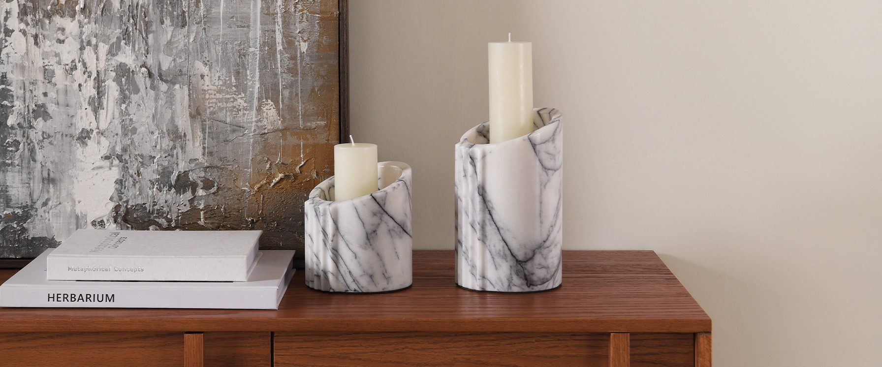 Carrara Marble Candleholders | Hernest