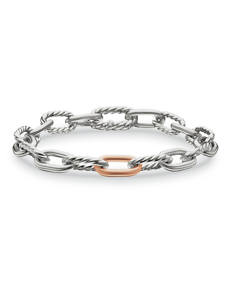 David Yurman 18K Rose Gold & Sterling Silver Dy Madison Link Bracelet, 8.5mm | Bloomingdale's (US)