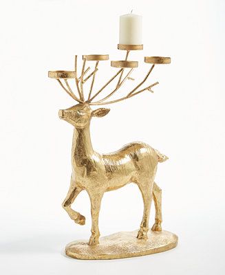 Martha Stewart Collection Holiday Reindeer Candle Holder, Created for Macy's & Reviews - Home - M... | Macys (US)