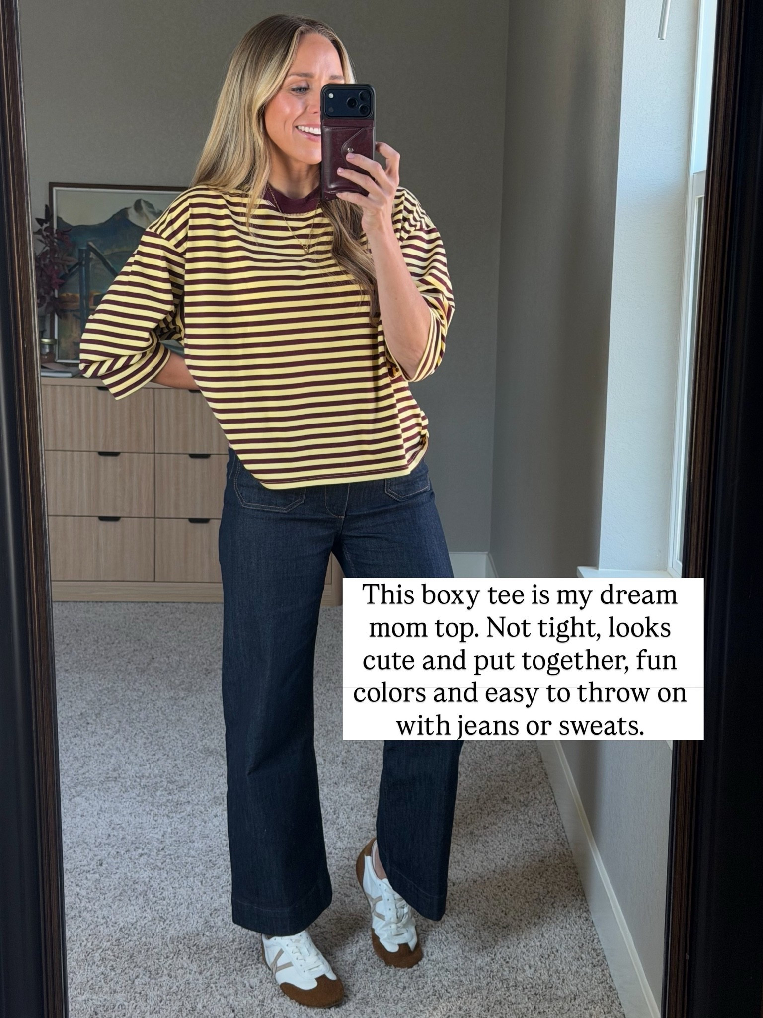 This boxy tee is so comfortable! 

I am a size small top.

#LTKootd #LTKmomlife #LTKgrwm