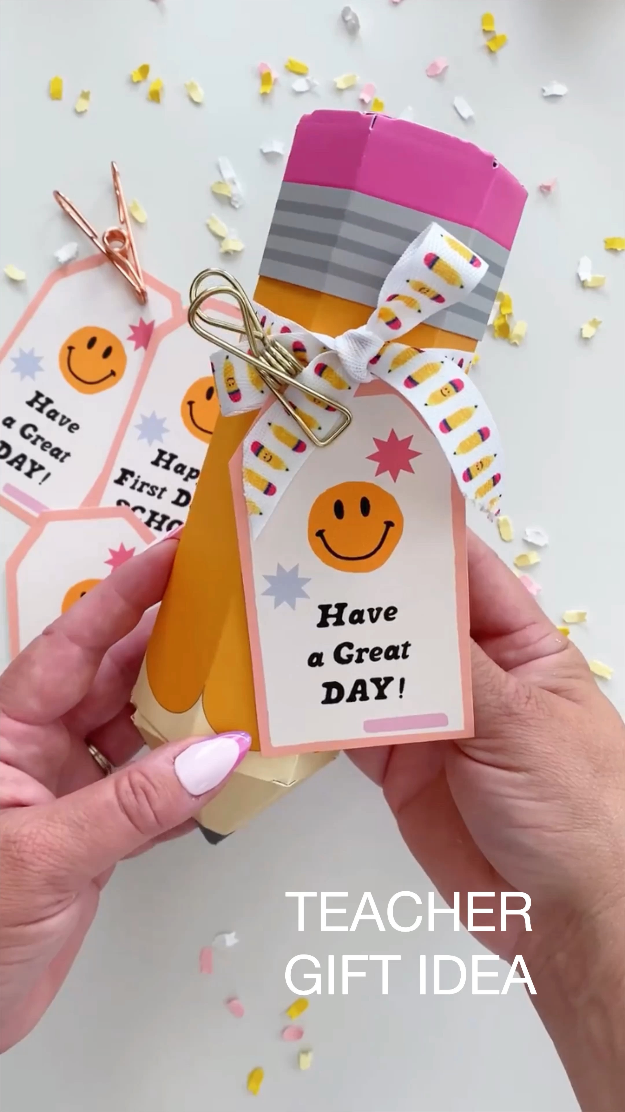 Teacher Gift 
Use these cute pencil boxes to gift teachers, assistants & admins gift cards, snacks & supplies. 

#backtoschool #teachergift #firstdayofschool #giftidea #teacherappreciation #teacher #giftbox #kindergarten #elementaryschool #diygift 

#LTKunder50 #LTKfamily #LTKBacktoSchool