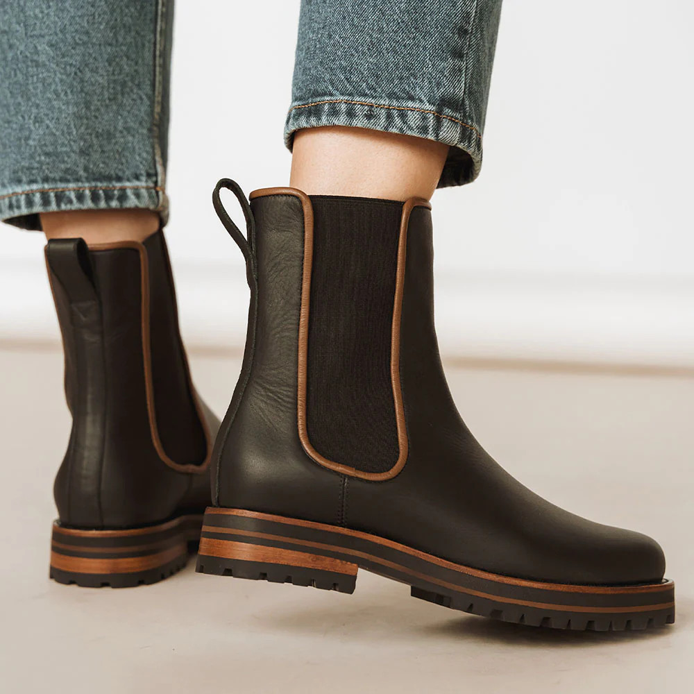 The Decade Chelsea Boot Black Water Resistant | Poppy Barley