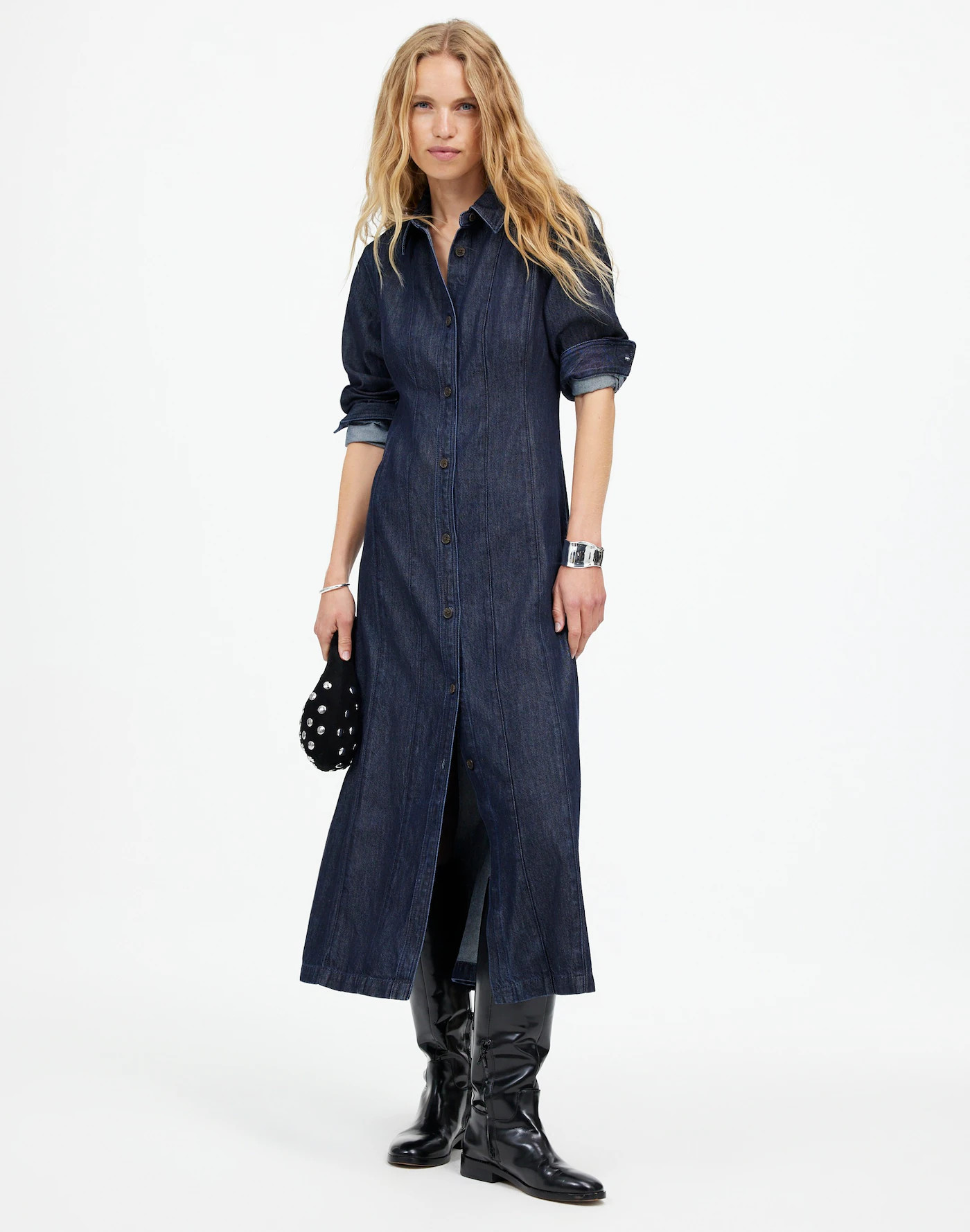 Seamed Midi Shirtdress in Segovia Wash: Airy Denim Edition | Madewell