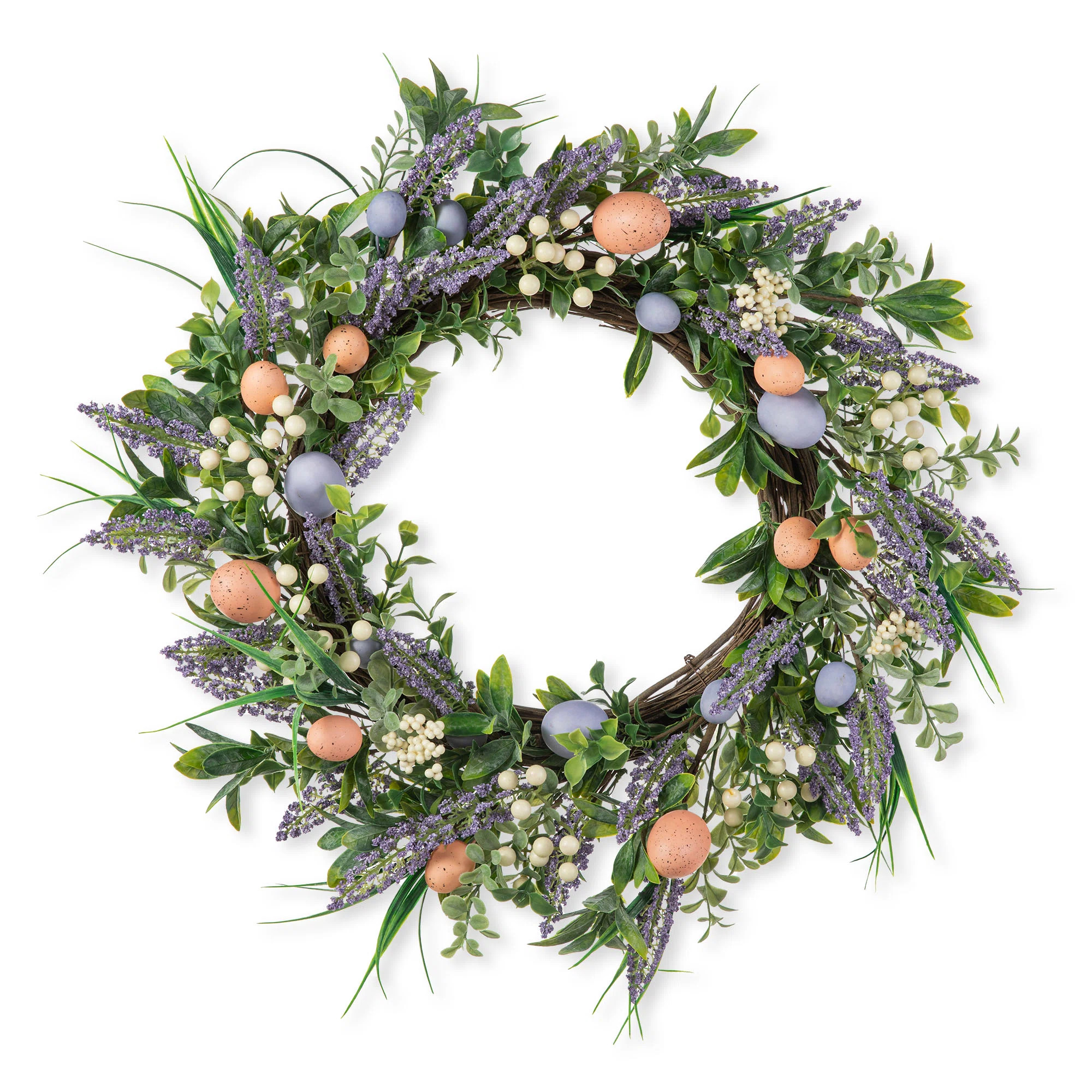 Birch Lane™ 22"D Easter Eggs And  Lavender Wreath | Wayfair | Wayfair North America