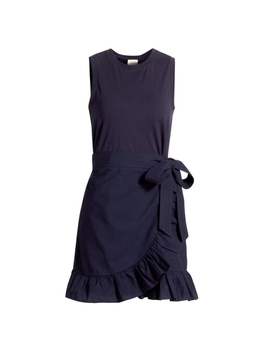 Mahlia Cotton-Blend Tie-Waist Minidress | Saks Fifth Avenue