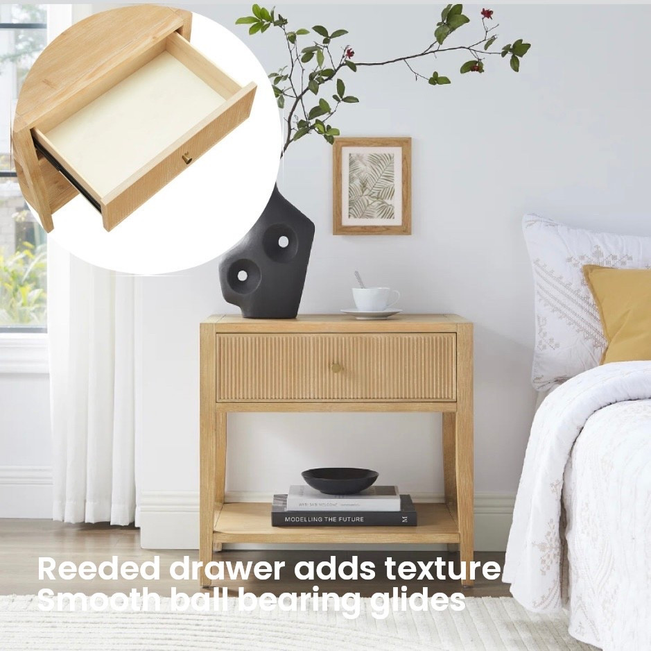 This modern wooden nightstand is stylish and super practical. Keeps everything organized while adding a cozy vibe. #furniturefinds 

Scandinavian furniture, coastal furniture, fluted drawer nightstand, modern nightstand, transitional nightstand, boujee on a budget, look for less, white oak nightstand for bedroom, aesthetic bedroom, timeless furniture, affordable nightstand, minimalist nightstand, nightstand with storage,

#LTKHome #LTKStyleTip #LTKSaleAlert