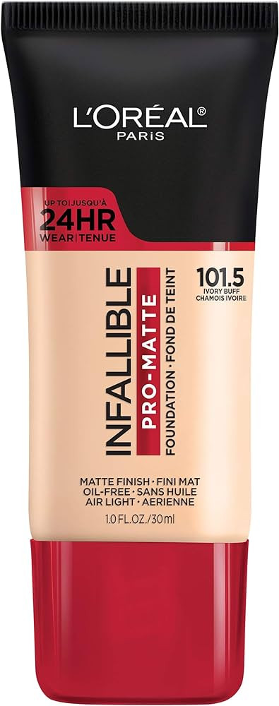 L'Oreal Paris Cosmetics Makeup Infallible Pro-Matte Liquid Longwear Foundation, Ivory Buff, 1 fl ... | Amazon (US)