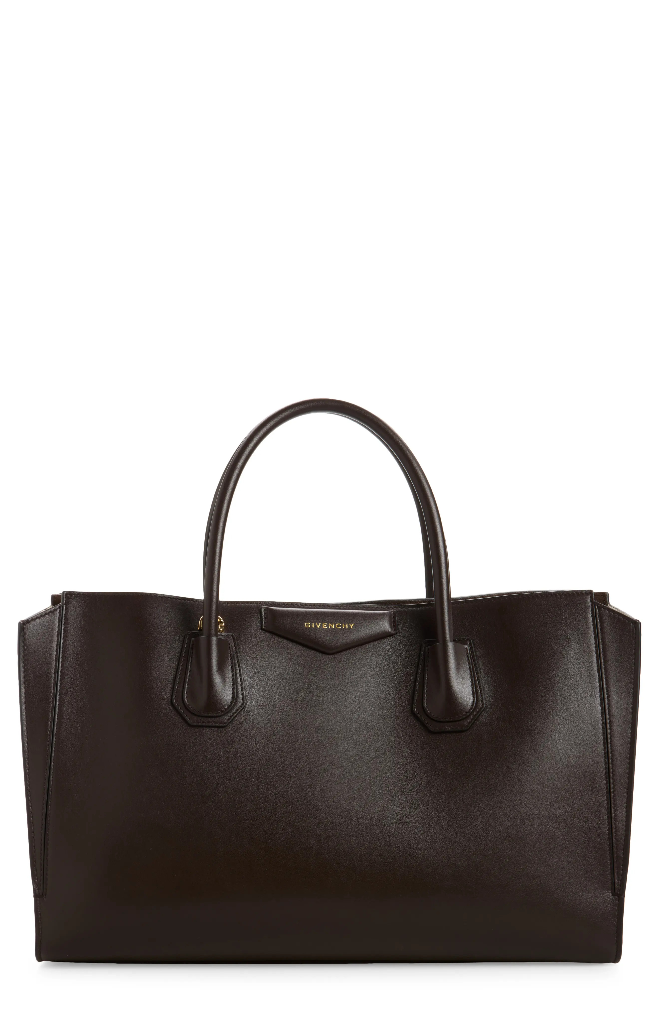 Givenchy Medium Antigona Leather Cathchall Bag in Chocolate at Nordstrom | Nordstrom