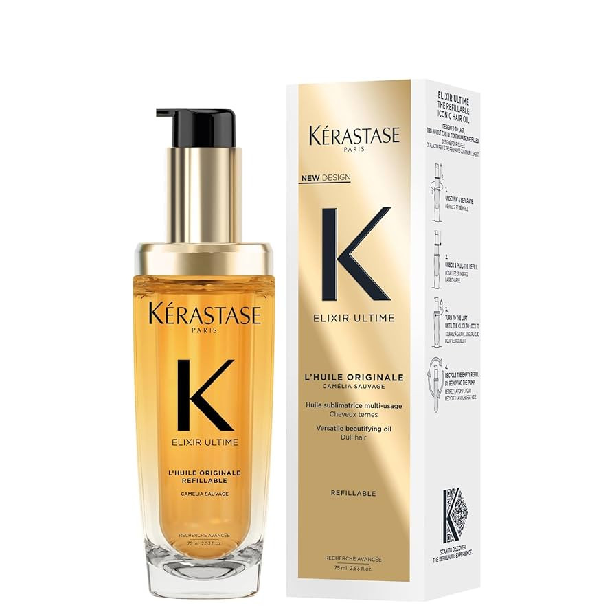 Kérastase Elixir Ultime Hair Oil, Nourishes Dull Hair, For All Hair Types, Strengthens and Prote... | Amazon (UK)