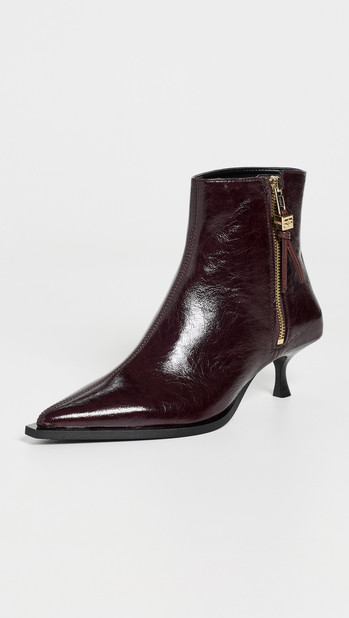GANNI Ana Faux Leather Ankle Boots Demitasse 38 | Shopbop