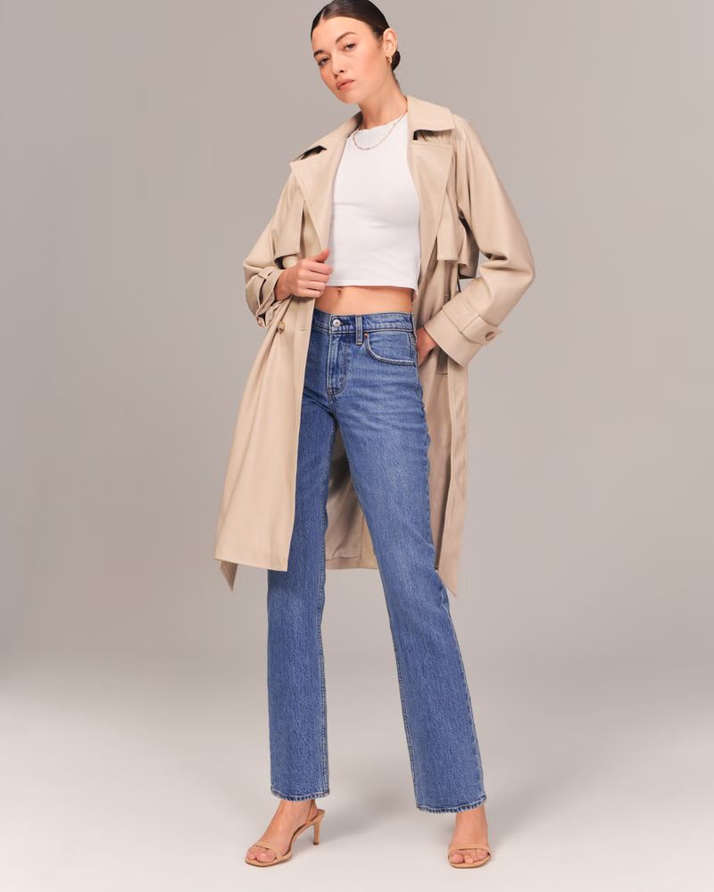 Women's Mid Rise 90s Straight Jean | Women's Bottoms | Abercrombie.com | Abercrombie & Fitch (US)