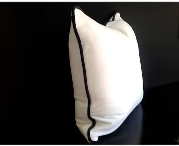 Modern Home Decor White Velvet Throw Pillow Cover Euro Sham | Etsy | Etsy (US)