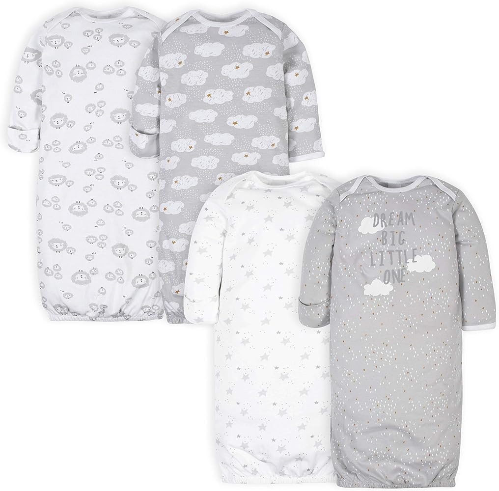 Gerber Unisex Baby 4-Pack Sleeper Gown | Amazon (US)