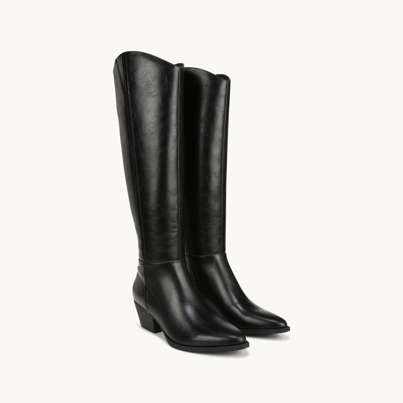 LifeStride Reese Wide Calf Boot (Black Faux Leather) 9.0 W | LIfeStride