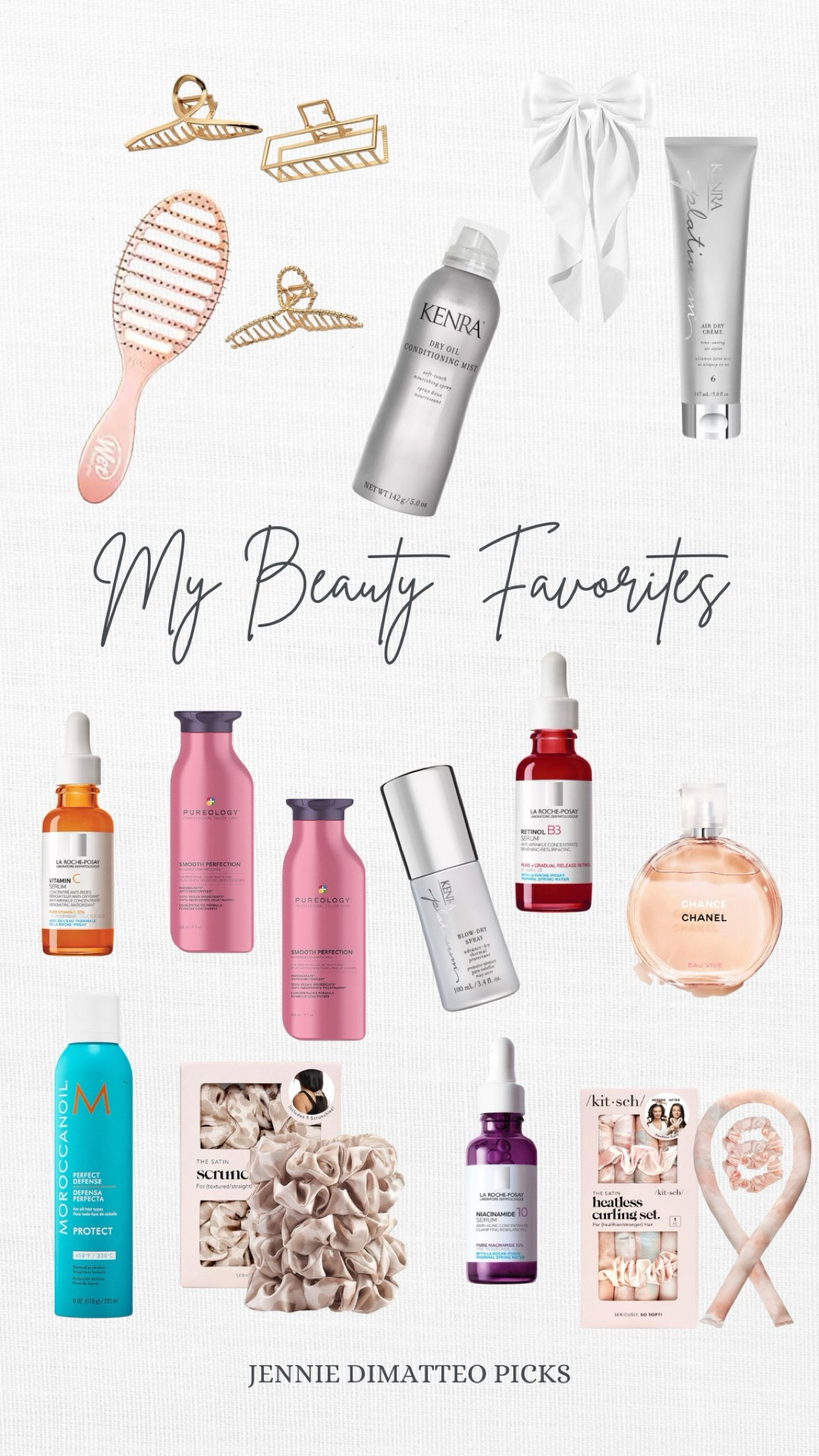 My favorite beauty products I use daily! I’ve been using this shampoo and conditioner for years and have yet to try anything better!

Hair products. Skincare. Perfume. Hair brush. Shampoo and conditioner 

#LTKMostLoved #LTKstyletip #LTKbeauty