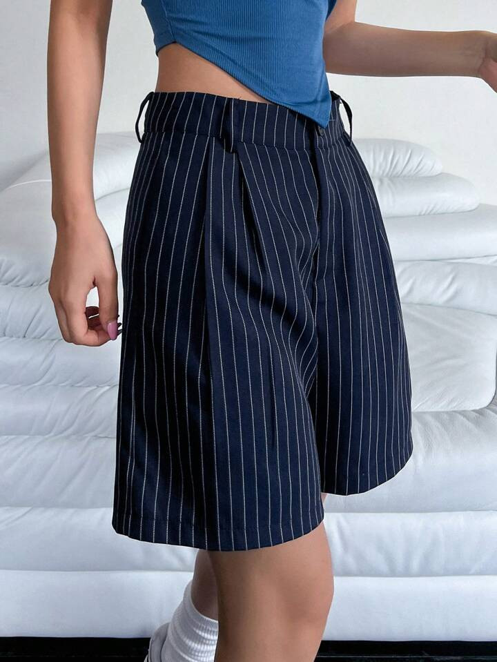 DAZY Casual Loose Striped And Printed Women Shorts | SHEIN