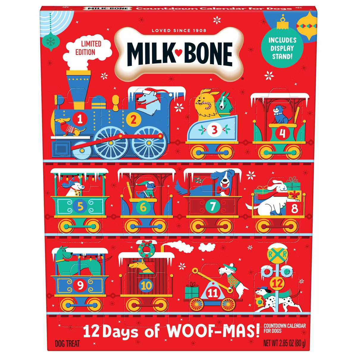 Milk-Bone Bone Marrow and Gingerbread Original Flavor 12 Day Holiday Calendar Dog Treats - 2.85oz | Target