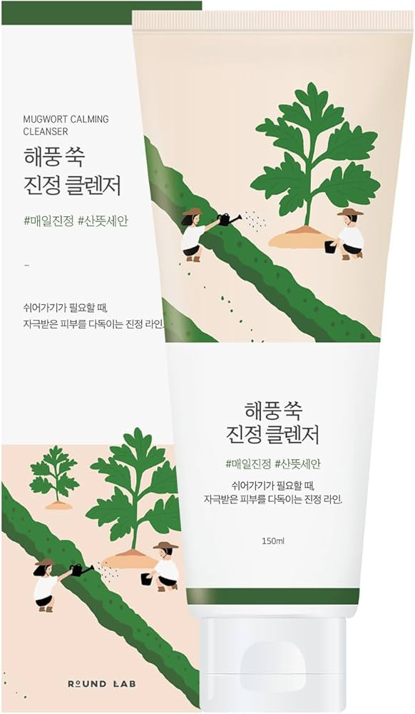 ROUND LAB Mugwort Calming Cleanser | Cleanse and calm simultaneously, Formulated with 4-CICA, Soo... | Amazon (US)