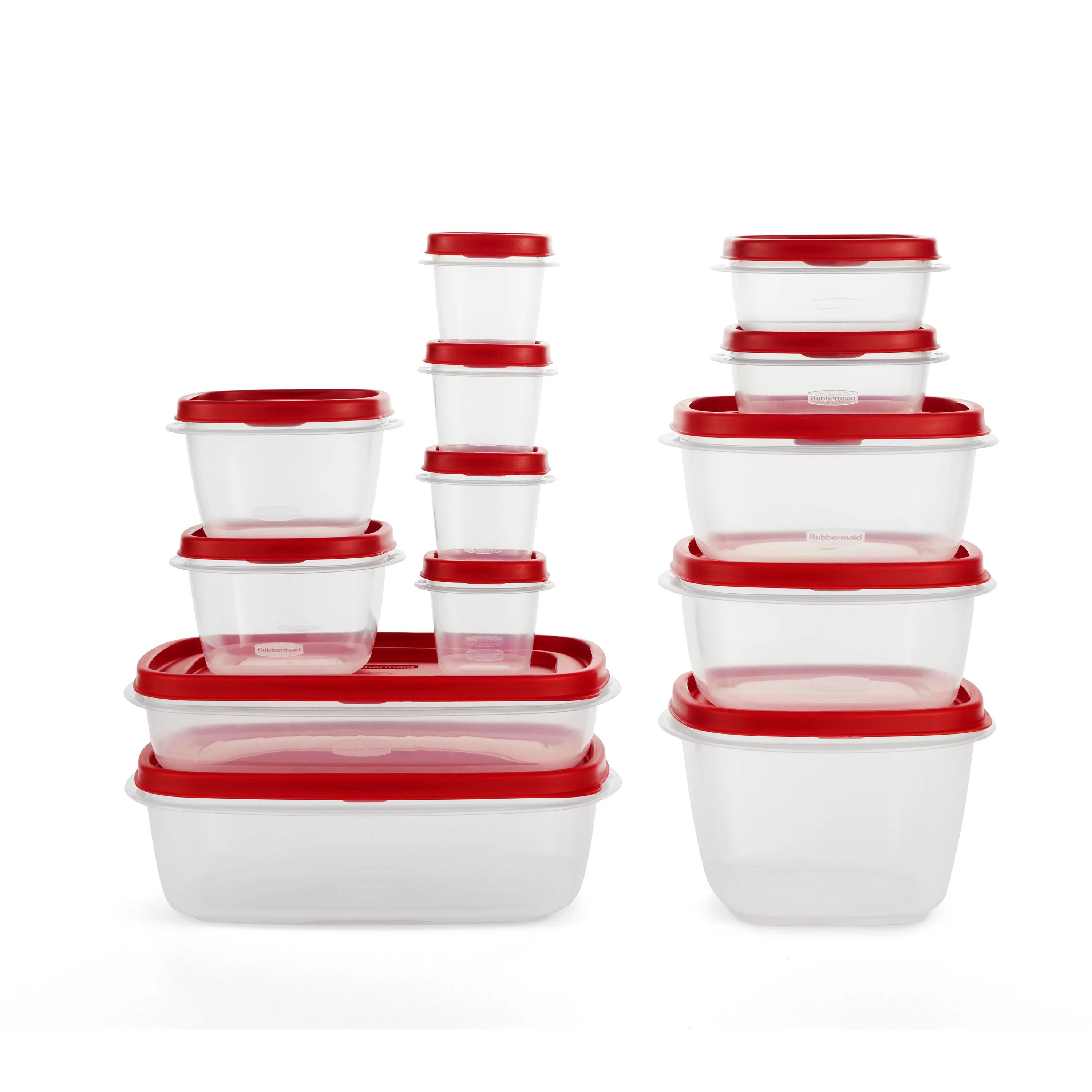 Rubbermaid EasyFindLids 26 Piece Plastic Food Storage Container Set with Vents, (39.5 Cup), Racer... | Walmart (US)