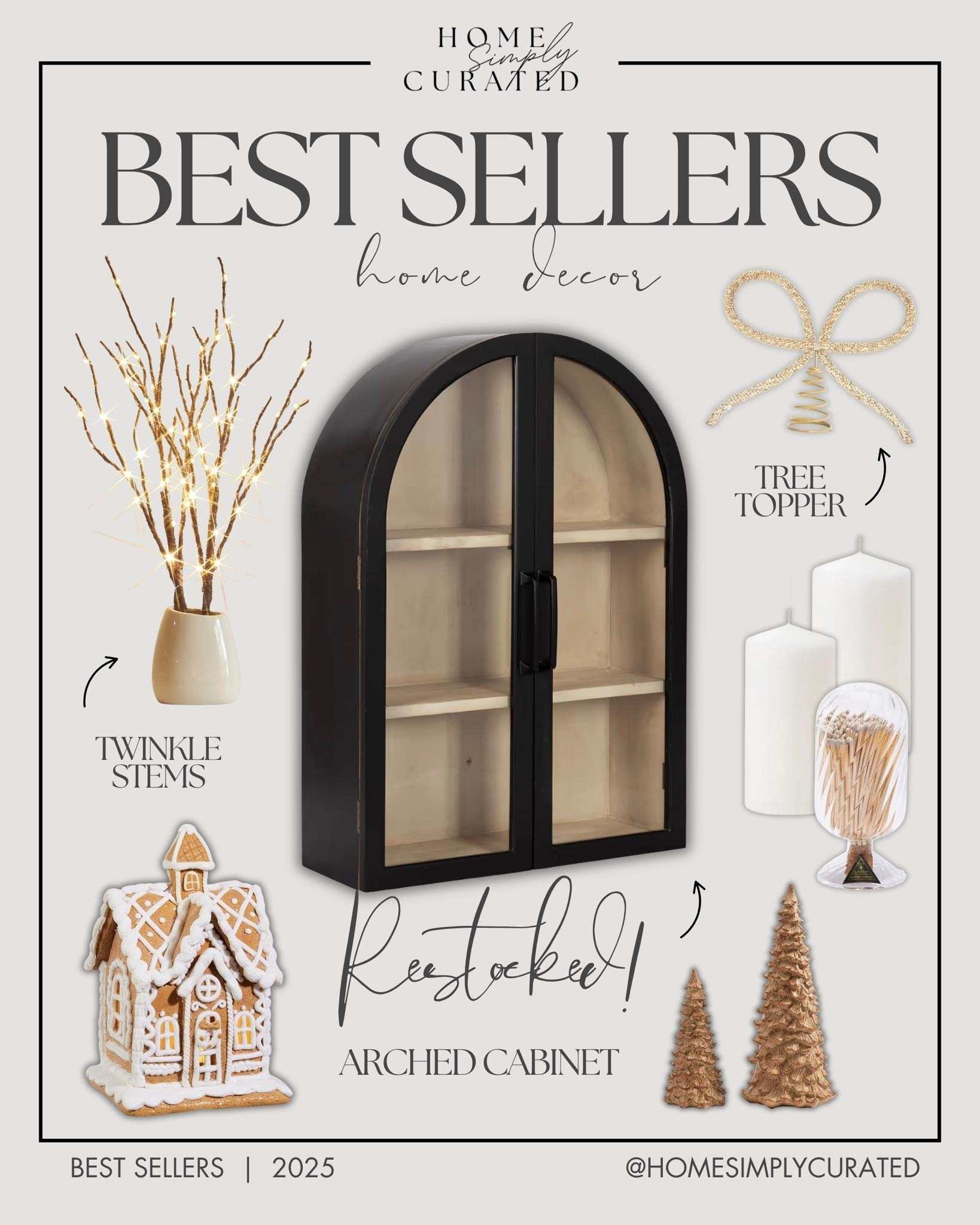 Recent best sellers! 🤩 This arched cabinet is finally restocked - we have this & love it! 

Twinkle stems & village ginger bread houses have been really popular too.

Amazon Finds
Amazon Decor
Amazon Home
Best Sellers
Home Decor
Ralph Lauren Christmas 

 

#LTKHome #LTKHoliday #LTKSeasonal