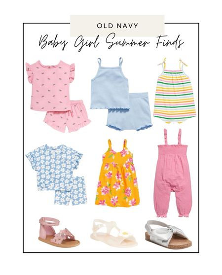 Baby girl summer outfits from Old Navy. Girls matching set, dresses, summer shoes 

#LTKbaby #LTKkids #LTKSeasonal